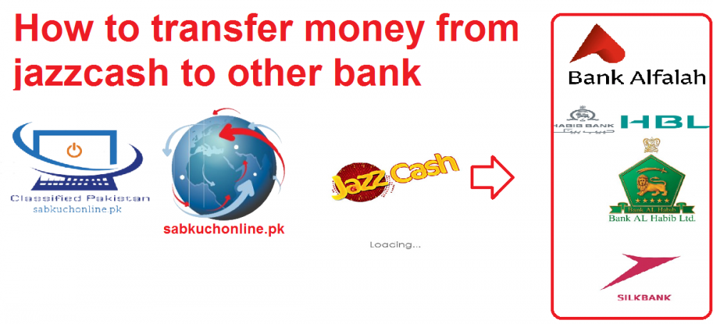 How to transfer amount from jazzcash to other bank account