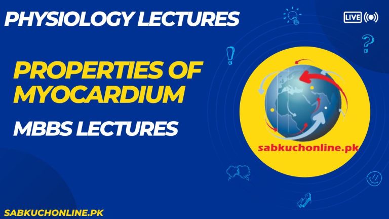 Properties of Myocardium Lecture - MBBS & Physiology Lectures