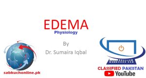 EDEMA Physiology Slideshow – MBBS Lectures – Physiology Lectures