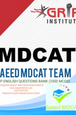 Download Grip Institute English Question Bank of 2500 MCQs for MDCAT in PDF Format. Note: PDF Size is more than 100MB So, online preview will not work. Read after downloading.