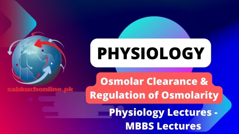 Osmolar Clearance & Regulation of Osmolarity - Physiology Slideshow - Physiology Lectures - MBBS Lectures