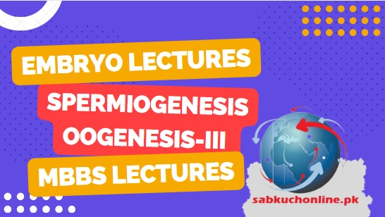Spermiogenesis Oogenesis-III Lectures – Anatomy Lectures – MBBS Lectures