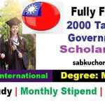 20000 Taiwan Government International Scholarships 2024 Fully Funded