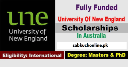 University Of New England Scholarship 2024 In Australia Funded