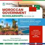 Moroccan Agency of International Cooperation (AMCI) scholarships for Pakistani students