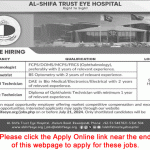 Al Shifa Trust Eye Hospital Sukkur Jobs