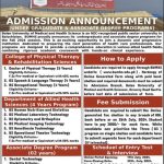 Bolan University Of Medical & Health Sciences Quetta Admissions
