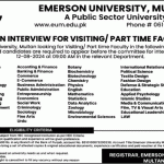 Emerson University Multan Jobs