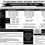 Islamabad King Sejong Institute Islamabad Admissions