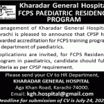 Kharadar General Hospital Karachi FCPS Residency Training Program