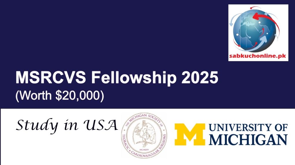 MSRCVS Fellowship 2025 Offers Career-Boosting Training in the USA (Worth $20,000)