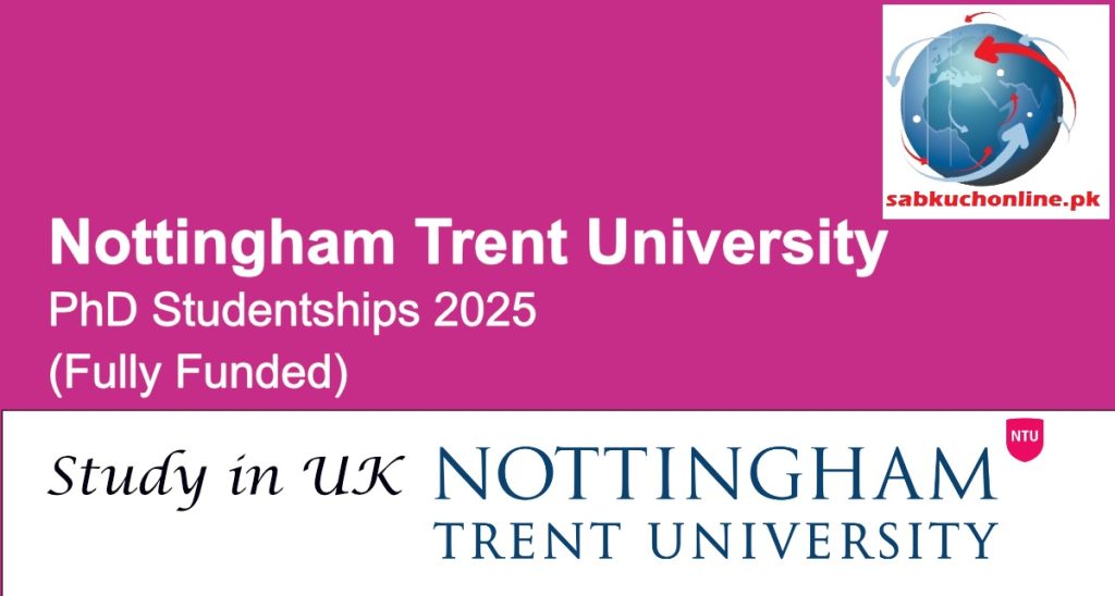 Nottingham Trent University UK PhD Studentship 2025 (Fully Funded)