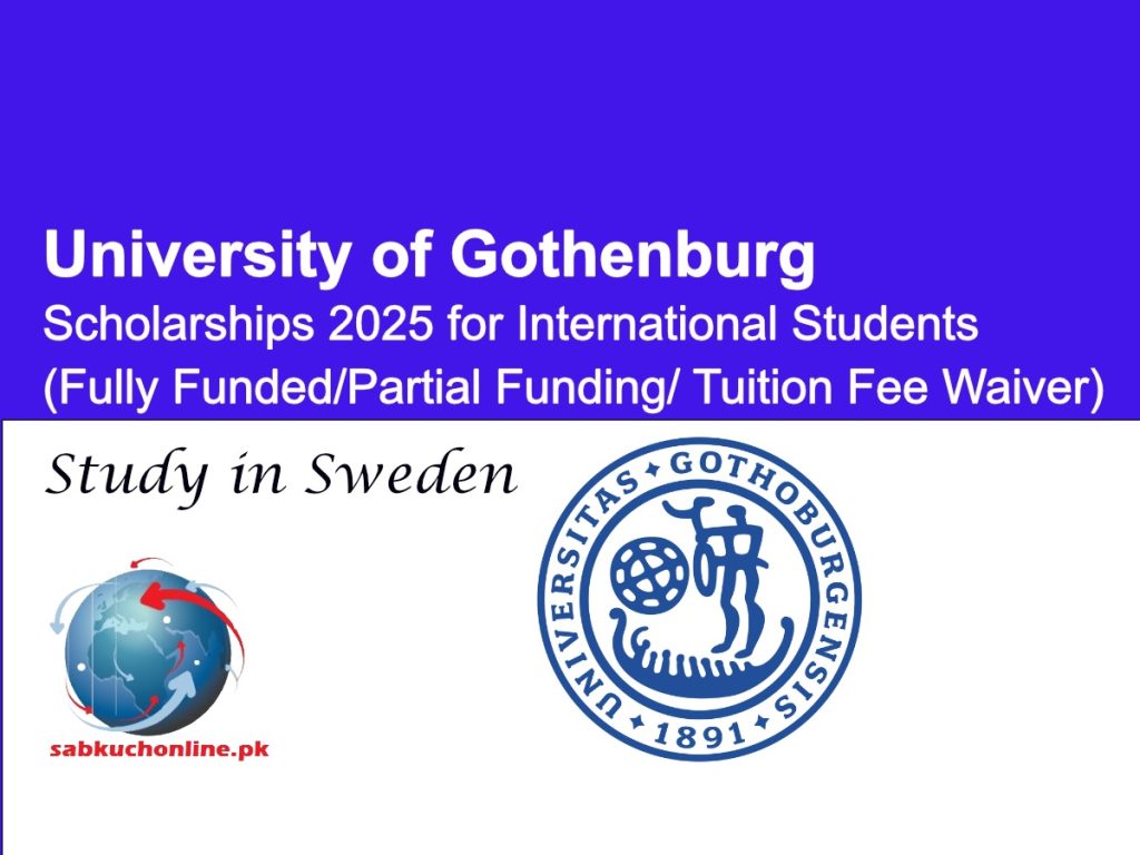  University of Gothenburg Sweden Scholarships 2025 for International Students