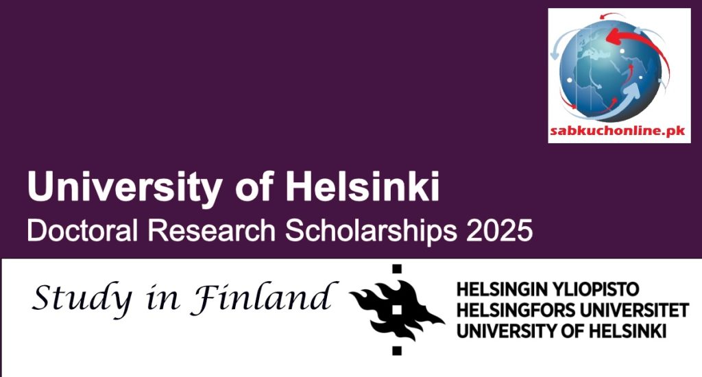 University of  Helsinki Finland Doctoral Research Scholarships 2025