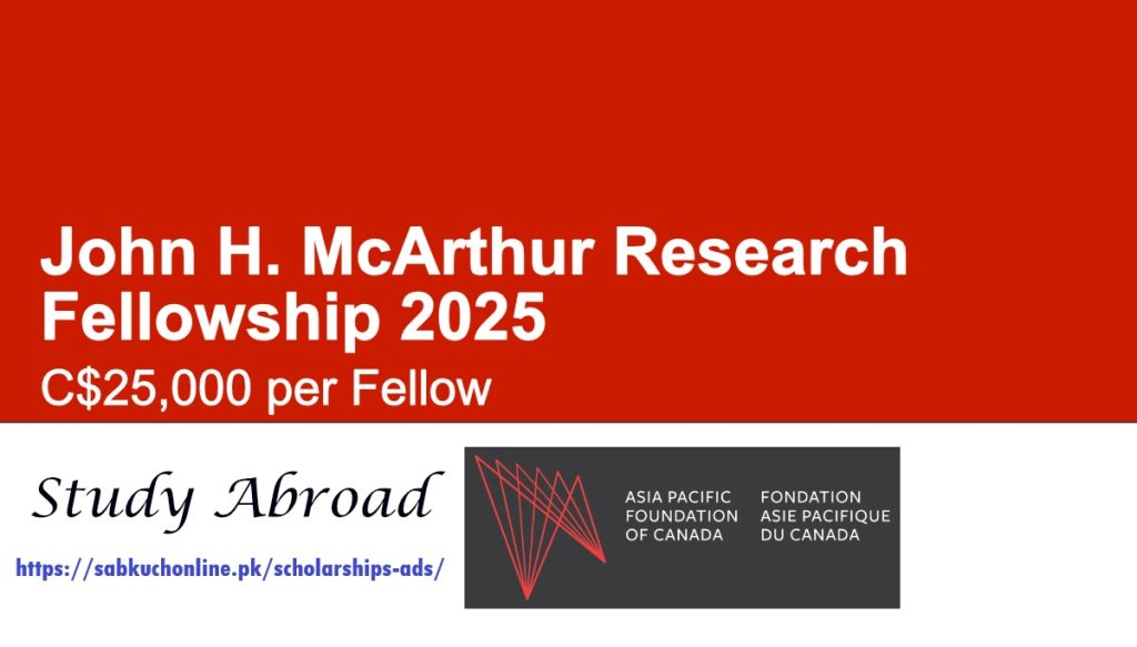 John H. McArthur Research Fellowship 2025, USA