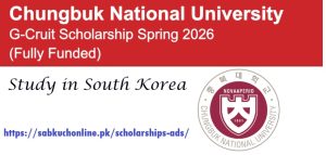 South Korea Chungbuk National University G-Cruit Scholarship Spring 2026 (Fully Funded)
