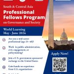 South and Central Asia Professional Fellows Program on Governance and Society