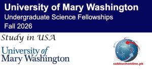 USA University of Mary Washington Undergraduate Science Fellowships Fall 2026