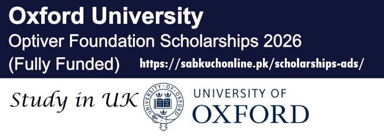 UK Oxford University Optiver Foundation Scholarships 2026 (Fully Funded)