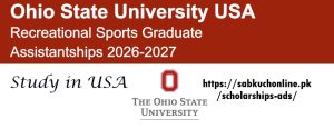 USA Ohio State University Recreational Sports Graduate Assistantships 2026-2027