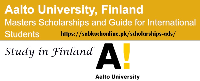 Finland Aalto University Masters Scholarships 2026 for International Students