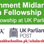 UK Government Midlands Innovation Fellowship 2025-2026 (Research Fellowship at UK Parliament)