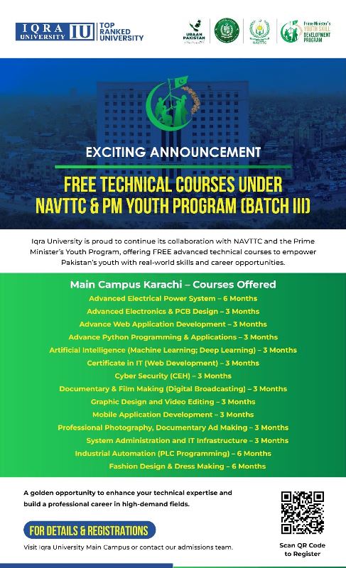 Iqra University (Official) admission