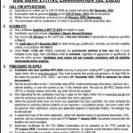 FPSC CSS Competitive Examination 2026 Online Application Form