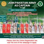 Join Pakistan Army as Captain