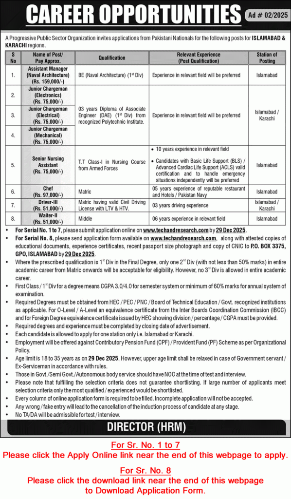 NESCOM Jobs December 2025 techandresearch com Apply Online