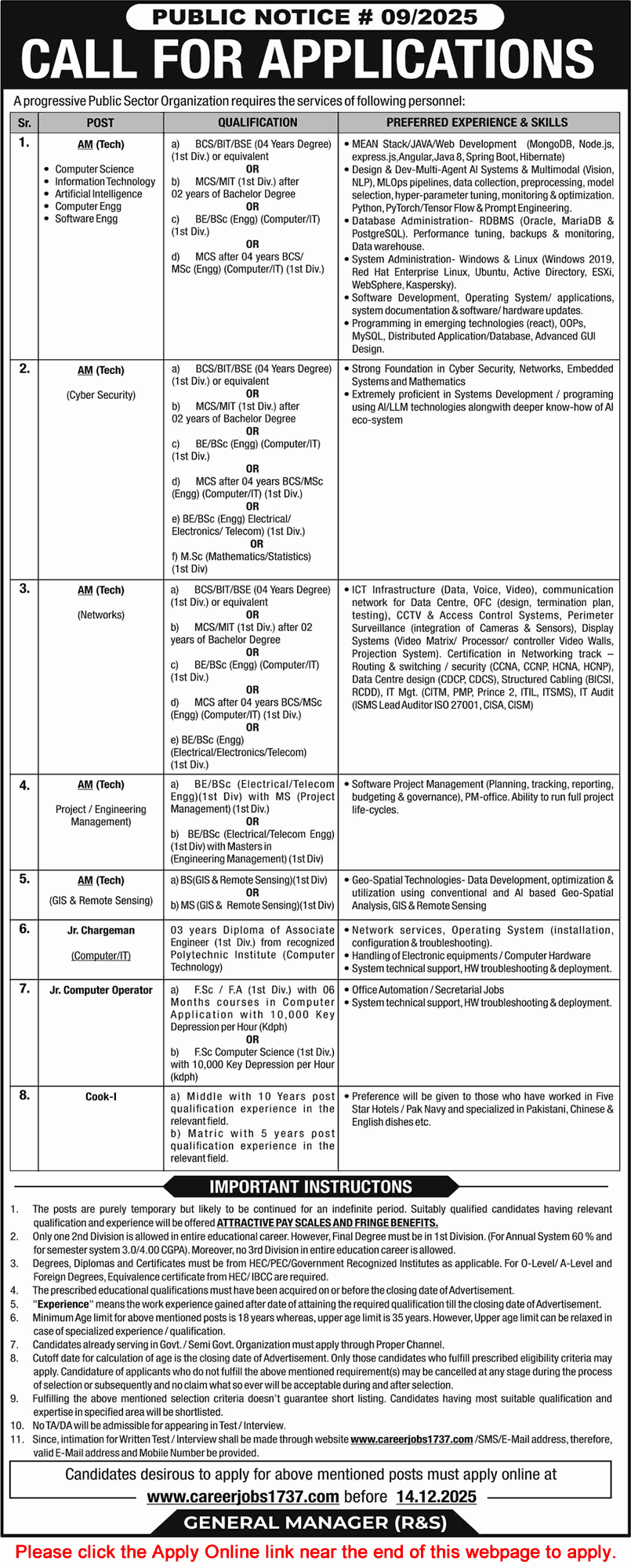 Public Sector Organization Jobs