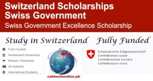 Swiss Government Excellence Scholarships 2026 Switzerland (Fully Funded)