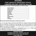 CMH Multan FCPS-II Postgraduate Training 2026 May Registrars Combined Military Hospital Latest