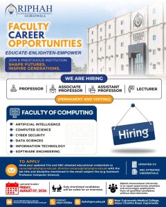 Riphah International University, Gujranwala JOBS
