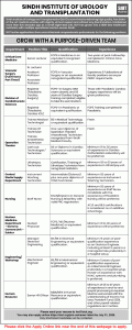 SIUT Hospital Karachi Jobs July 2026 Apply Online