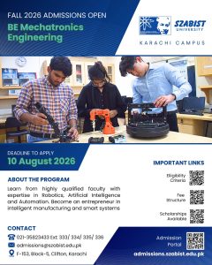 SZABIST Admission open