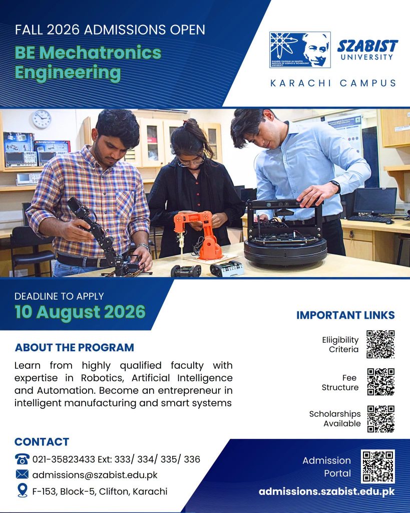 SZABIST Admission open