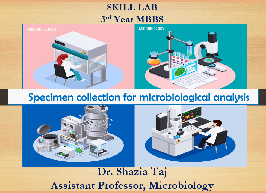 Specimen collection for microbiological analysis