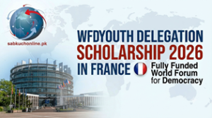 WFD Youth Delegation Scholarship 2026 in France | Fully Funded World Forum for Democracy