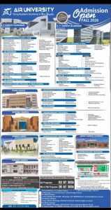 AIR UNIVERSITY ADMISSIONS OPEN – FALL 2026
