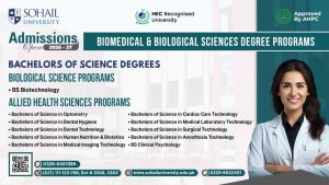 Admissions Open 2026–27 Biomedical & Biological Sciences