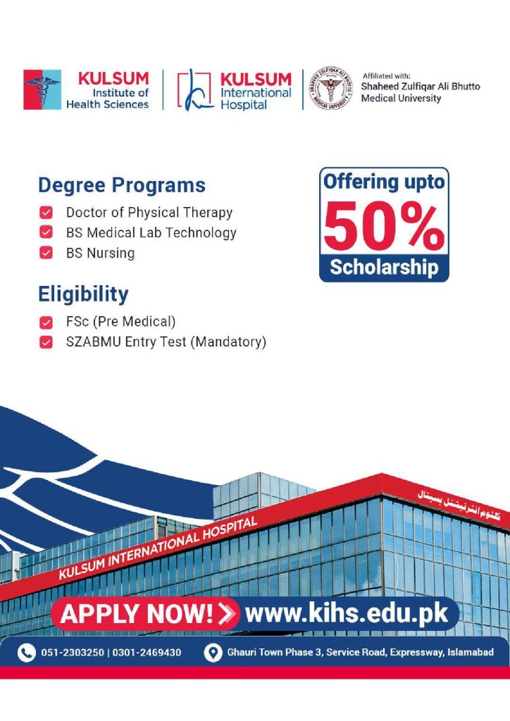 Kulsum Institute of Health Sciences admissions