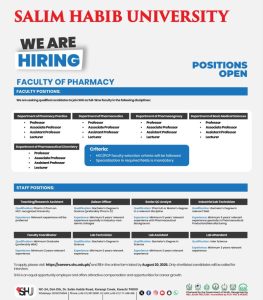 Salim Habib University jobs