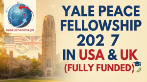 Yale Peace Fellowship 2027 in USA & UK (Fully Funded)