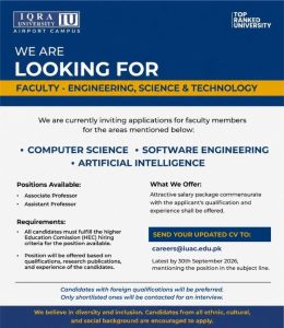 Iqra University Airport Campus jobs