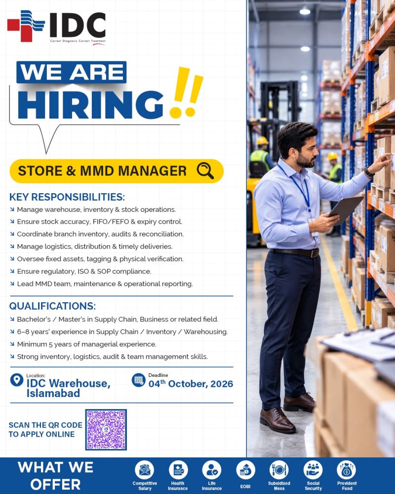 Islamabad Diagnostic Centre (IDC) jobs