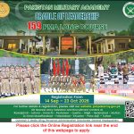 Join Pakistan Army as Commissioned Officer September 2026 through 159 PMA Long Course Online Registration Latest