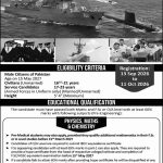 Join Pakistan Navy as PN Cadet September 2026 Online Registration in Engineering Branches Permission Commission in Term 2027-A Latest