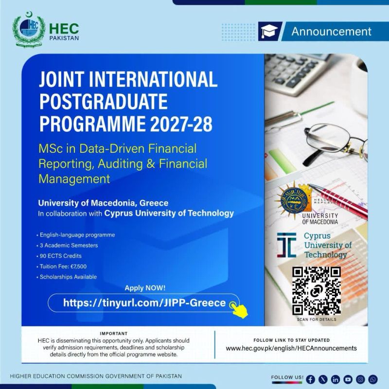 MSc in Data-Driven Financial Reporting Auditing & Financial Management Admission