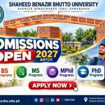 Shaheed Benazir Bhutto University Nawabshah SBBU Admission